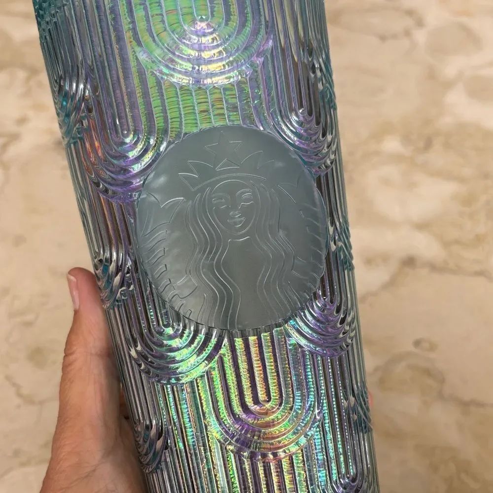 Starbucks 2022 Limited Edition Iridescent Mermaid Scale 24oz Cold Cup Tumbler